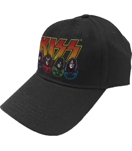 KISS Men's Classic Logo Baseball Cap Adjustable Black at Amazon